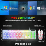 Conjunto de teclado y ratón RGB para juegos BlueFinger con retroilu...