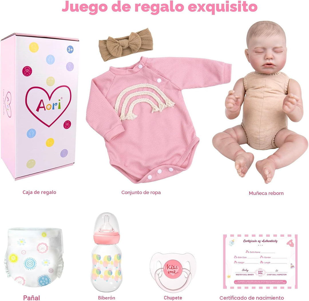 Aori Muñecas Reborn realistas \u2013 Niña durmiente recién nacida r...