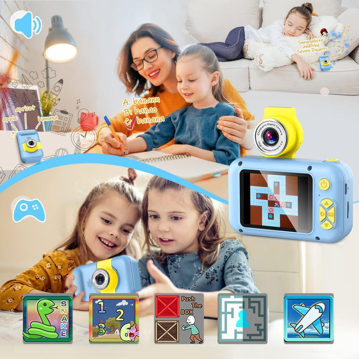 ARNSSIEN Cámara para niños, cámara digital de juguete para niños pe...