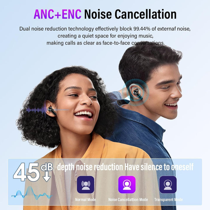 Auriculares inalámbricos, auriculares Bluetooth 5.4 con pantalla tá...
