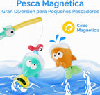 iPlay, iLearn Juguete de baño de pesca para bebés, juego magnético de la