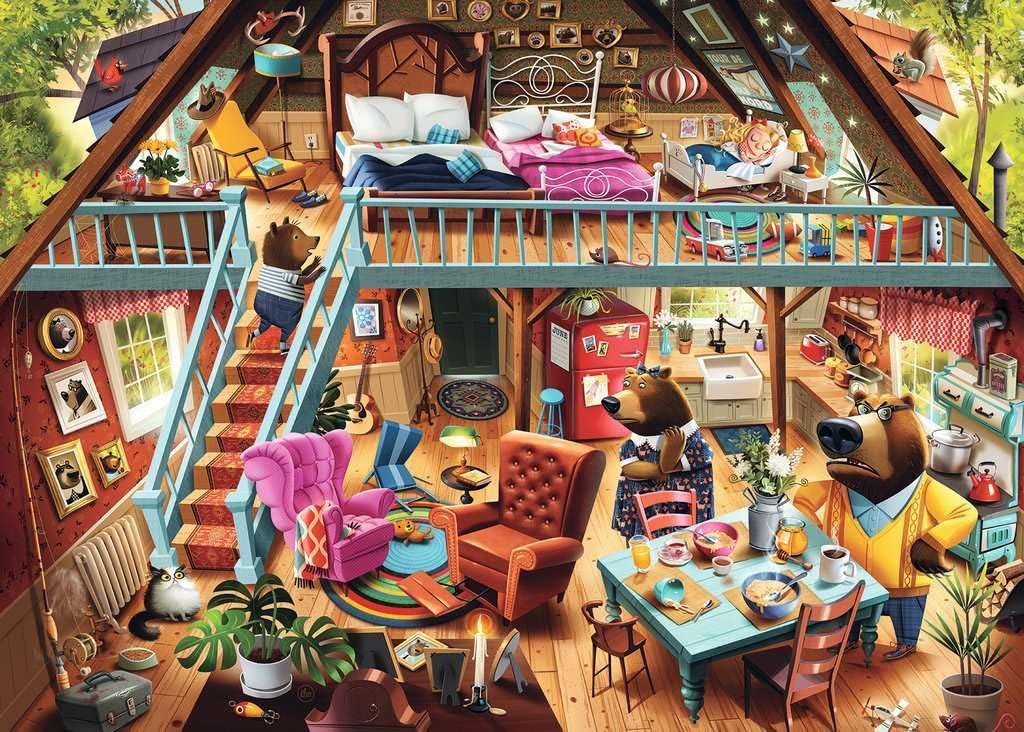 Ravensburger Dean Macadam Goldilocks Gets Caught! - Rompecabezas de 1000 piezas para adultos, 12000423, herramientas hechas a mano, fabricado en Alemania, cada pieza encaja perfectamente