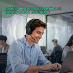 Yealink Auriculares USB UH35 para PC, Auriculares con Cable con Micrófono de Cancelación de Ruido, Certificado para Teams, Diseño de Comodidad Todo el Día, Auriculares Estéreo para Reuniones en Línea