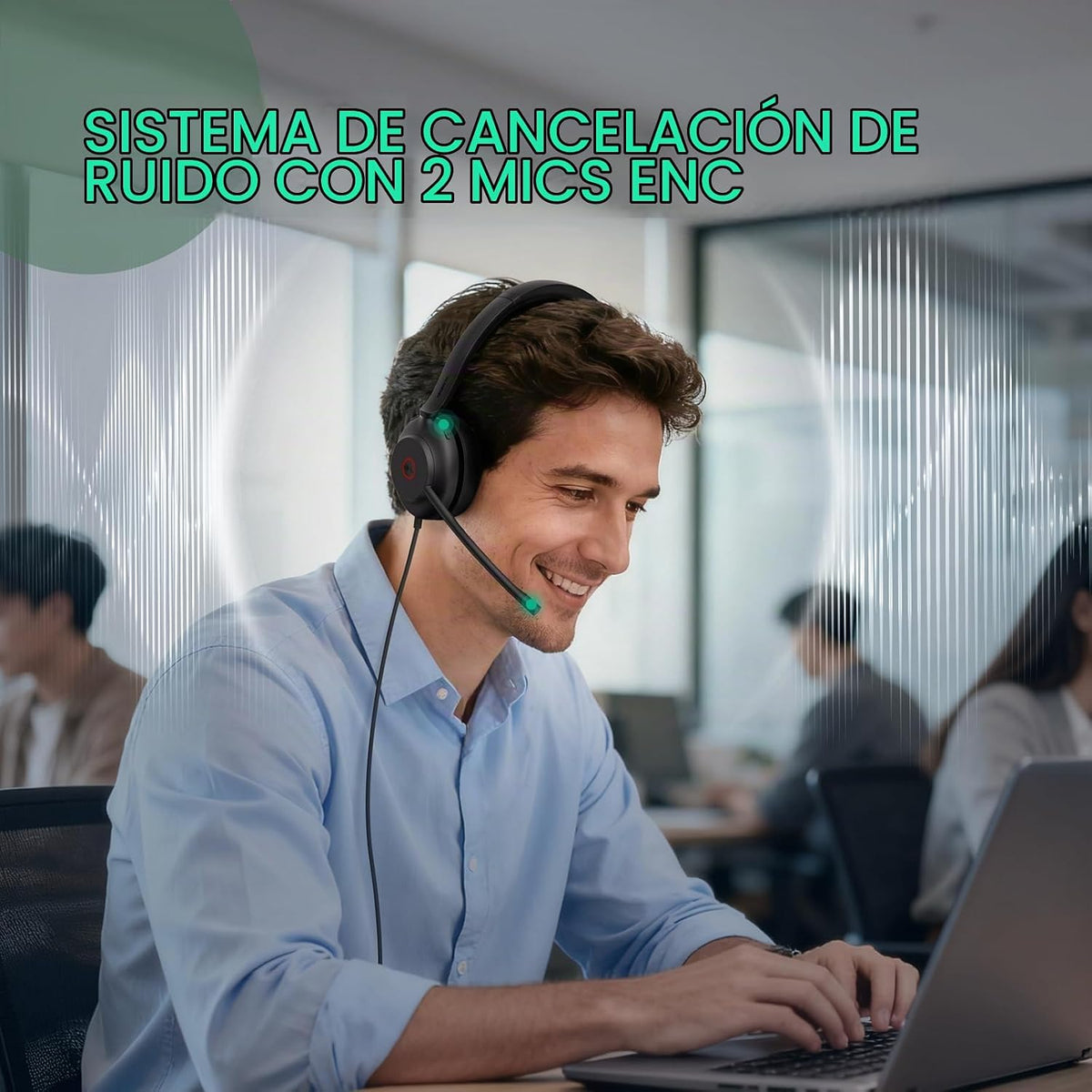 Yealink Auriculares USB UH35 para PC, Auriculares con Cable con Micrófono de Cancelación de Ruido, Certificado para Teams, Diseño de Comodidad Todo el Día, Auriculares Estéreo para Reuniones en Línea