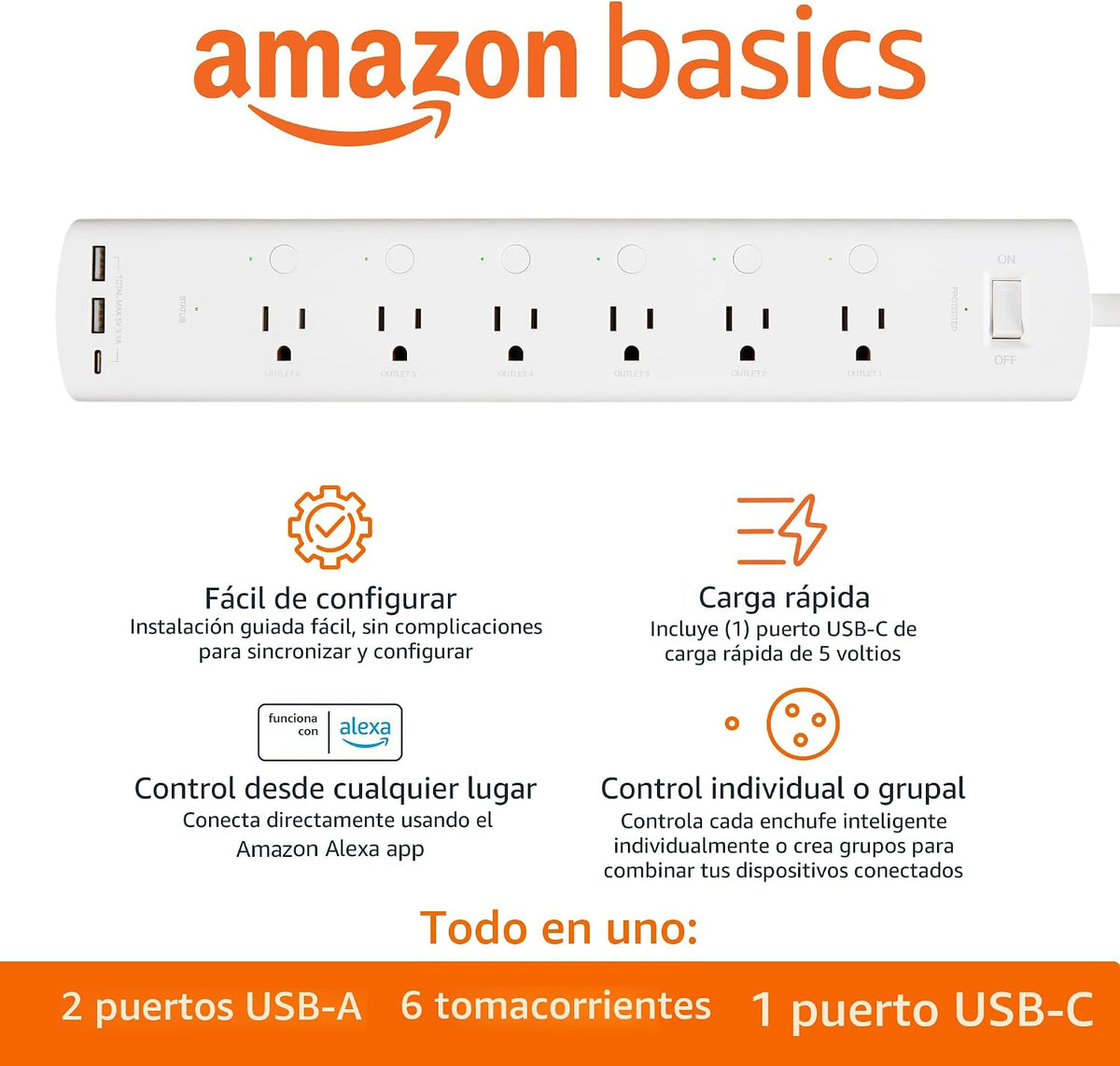 Amazon Basics, WP26, hub USB de 3 puertos