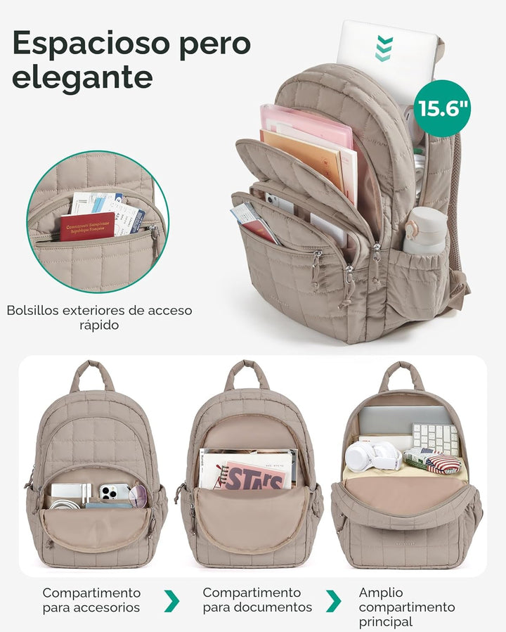 BAGSMART - Mochila para portátil universitaria, mochila de viaje pa...