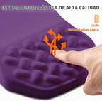 Alfombrilla ergonómica con inclinación para ratón y soporte para muñeca, alfombrilla con reposamuñecas para alivio del dolor del túnel carpiano con protuberancia de masaje y espuma