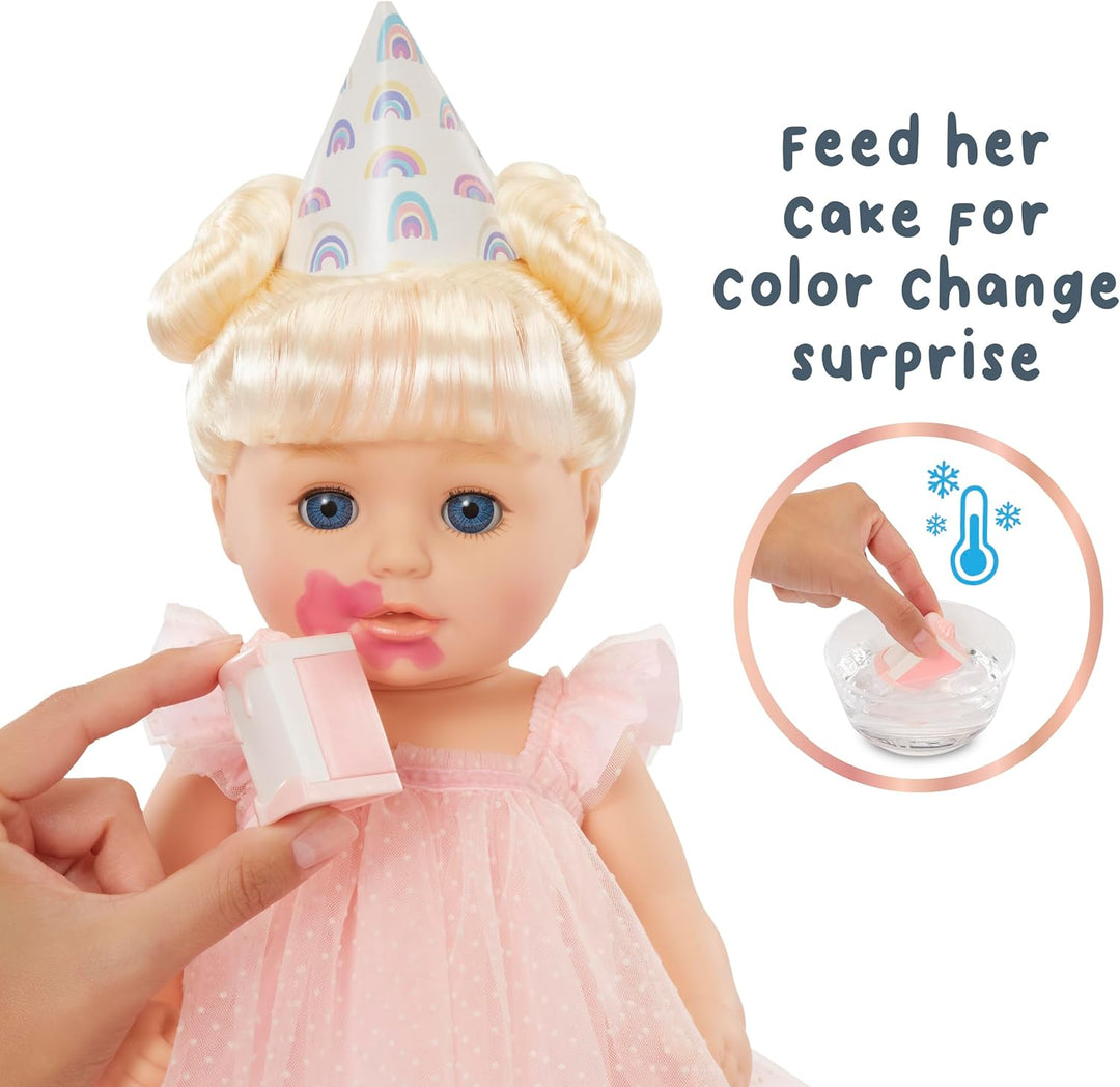 Baby Born Muñeca de cumpleaños Annabell - Ojos azules: característi...
