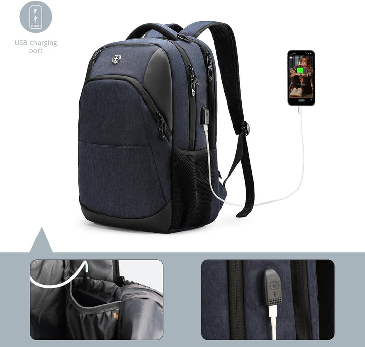Mochila de viaje Swissdigital Design para laptop de 16 pulgadas, mo...