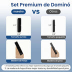 Juego de dominó jumbo para adultos con 4 bastidores de madera/bandejas, juego de viaje de 6 dominó dobles con funda portátil, juego de dominó doble de seis con 4 soportes para azulejos, juego de dominó de 28 azulejos para juegos de mesa familiares