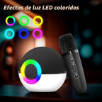 Mini máquina de karaoke con altavoz para niños y adultos, micrófono portátil con Bluetooth y juguetes de canciones con luz LED, el mejor regalo de Navidad, cumpleaños y festival para niñas y