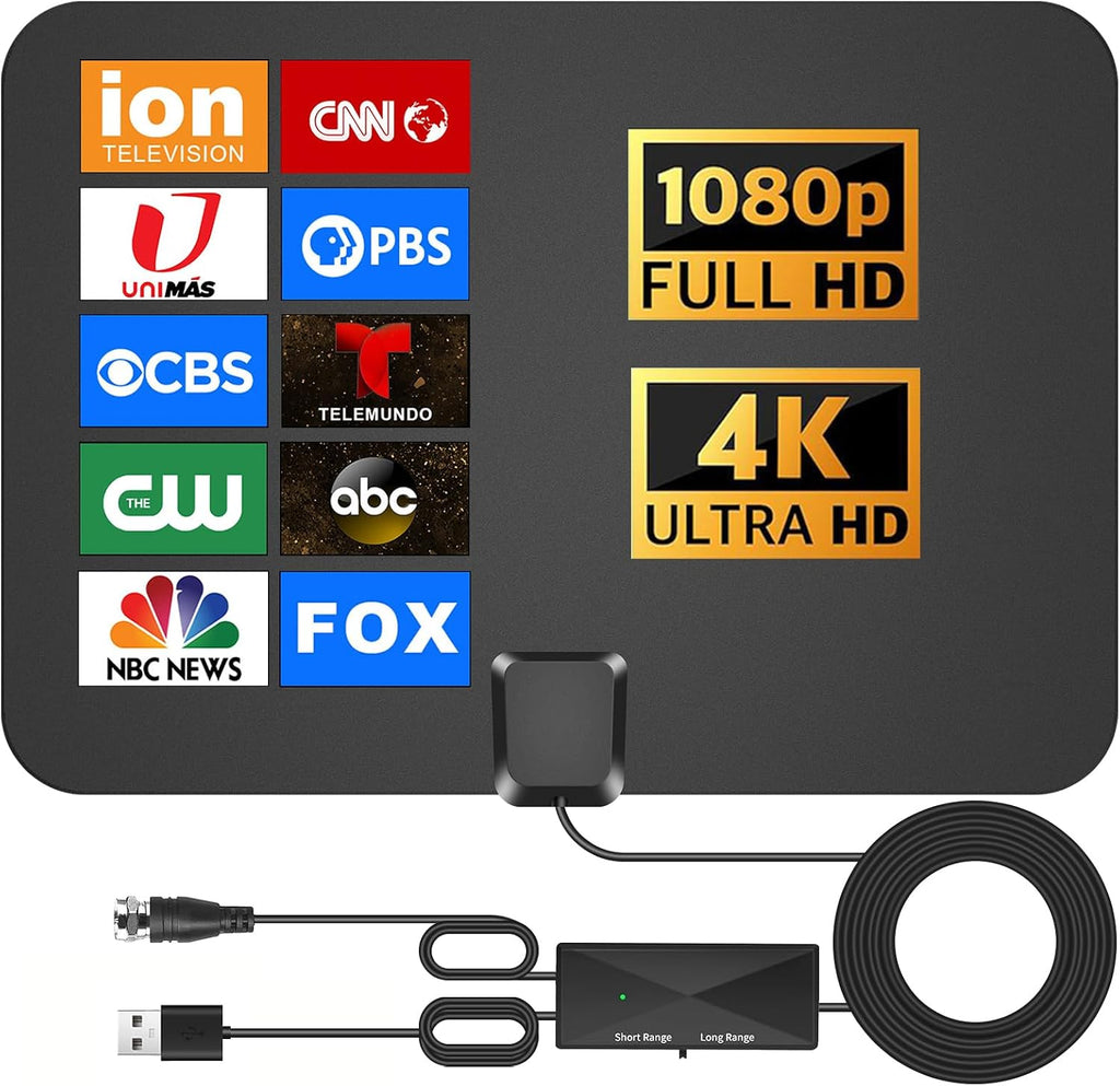 Antena de TV para canales locales, antena de TV para Smart TV interior