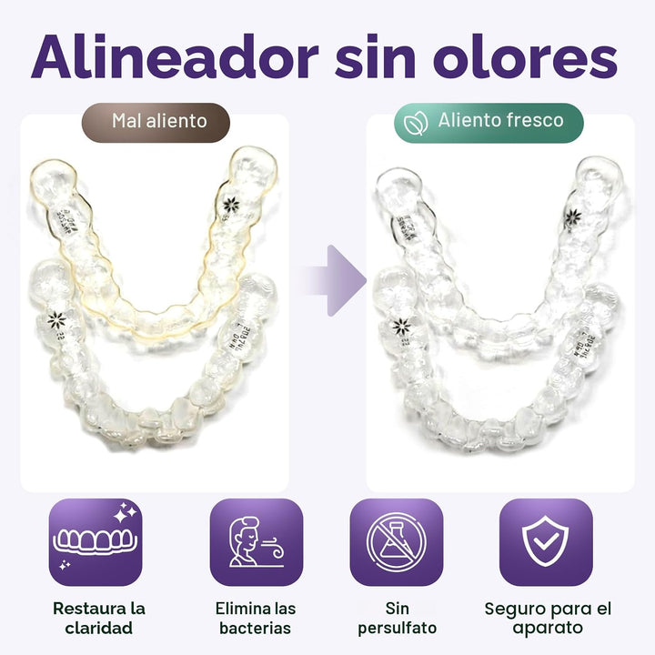 Weiss Naturals - Tabletas limpiadoras de retenedores, limpiador Inv...