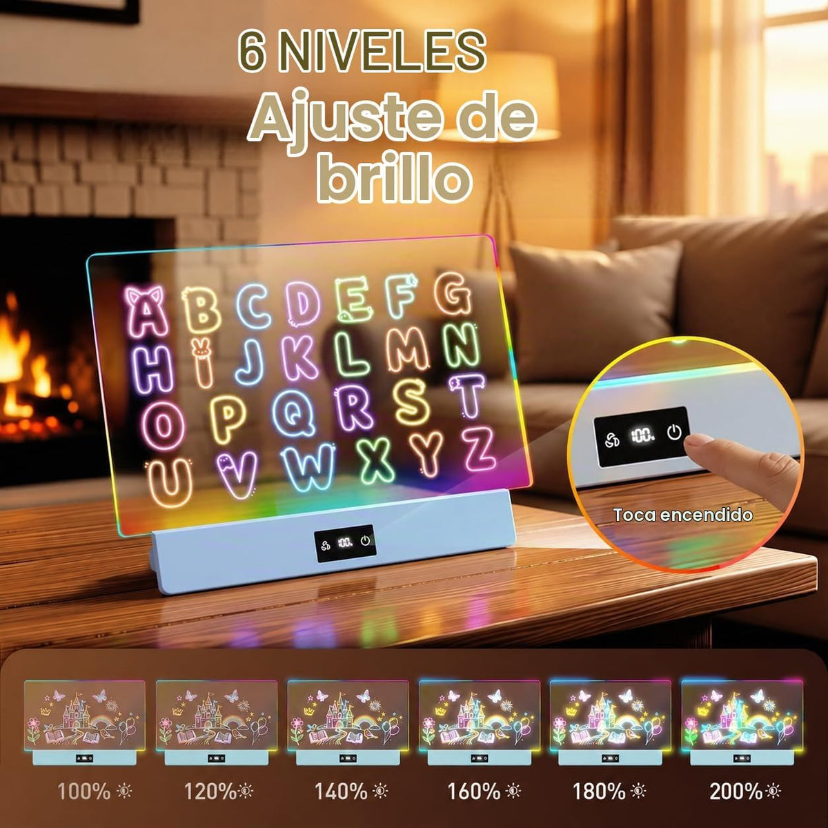 Tablero de dibujo LED de 16 pulgadas para niños, regalos de