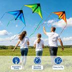 Delta Kite Set para niños y adultos, paquete de 3 cometas para adultos