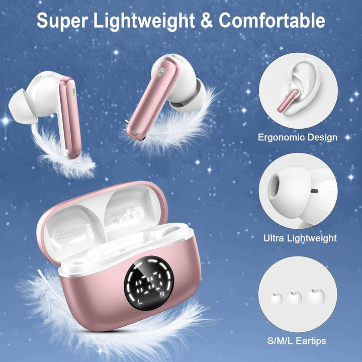 Auriculares Bluetooth 5.4, auriculares inalámbricos estéreo 3D 2026...