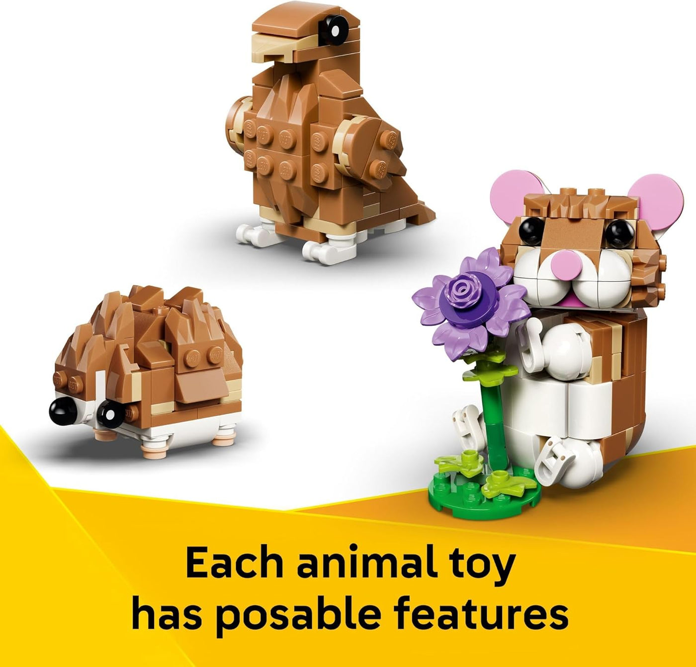 LEGO Creator 31376 - Lindo hámster 3 en 1 con un juguete