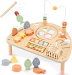 Mesa de Actividad para Niños de 1 Año, Juguetes Montessori para Niñas y Niños de 1 a 2 Años, Regalos, Mesa de Juego Sensorial de Madera 8 en 1 para Niños Pequeños de 1 a 3 Años, Juguetes Educativos