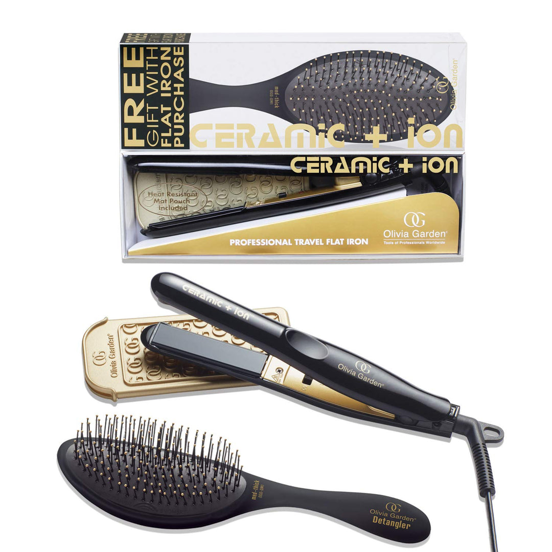 Olivia Garden Ceramic + Ion Pro Flat Iron - Dual Voltage, 11 Temps,...