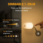 Luz nocturna de batería recargable con sensor de movimiento, paquete