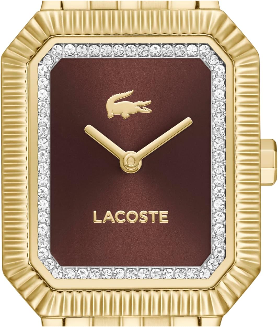 Lacoste Reloj de pulsera o correa de cuero de cuarzo Parisienne para mujer, 0.866 in