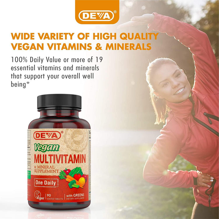 Deva Suplemento multivitamínico y mineral vegano, fórmula vegana co...
