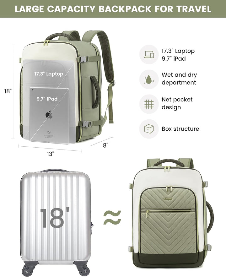 LOVEVOOK Mochila de Viaje Grande, Mochila de Equipaje de Mano para...
