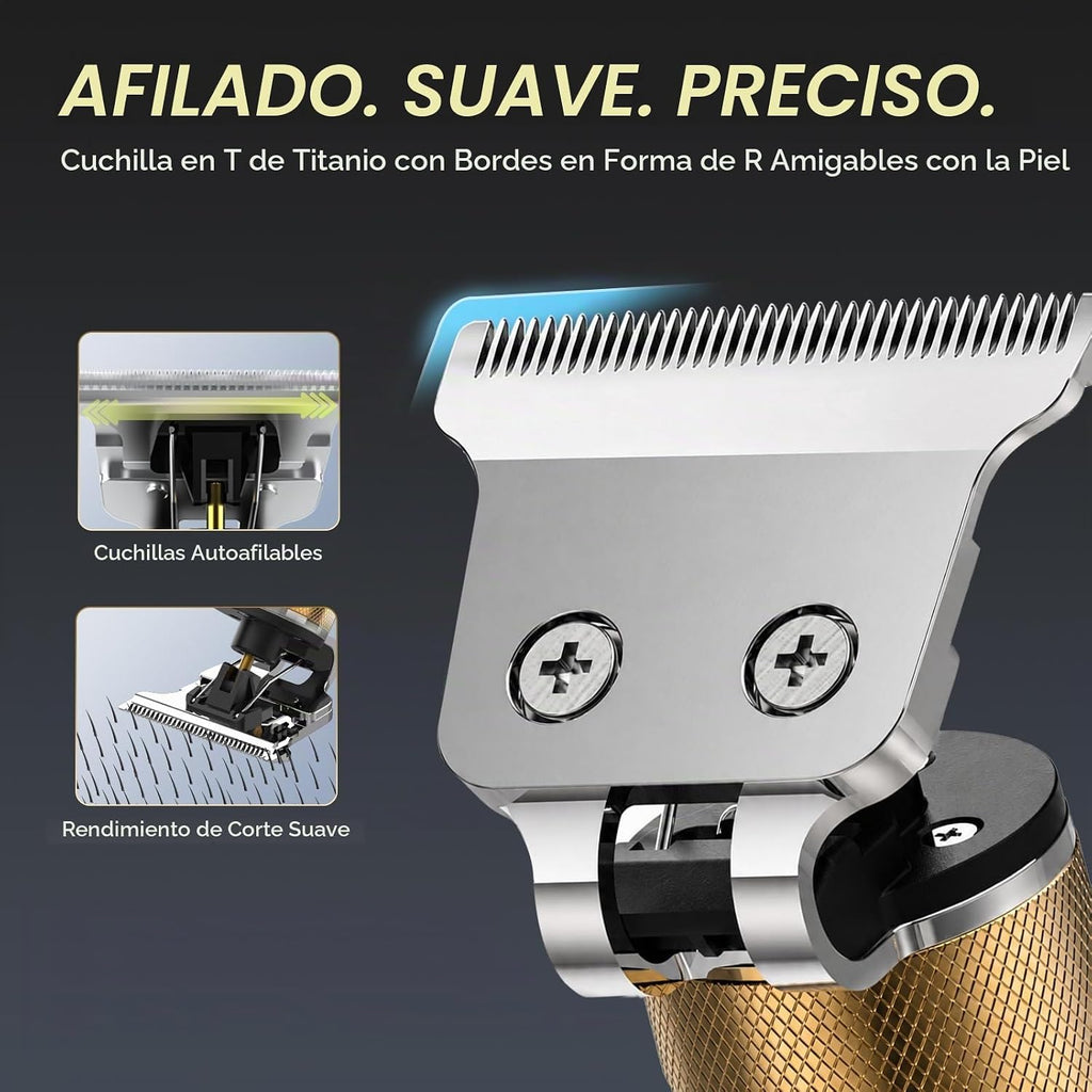 Ufree Recortadora de Barba para Hombres, Recortadora de Cabello con Cuchilla en T, Cortapelos Edgeado Zero Gap