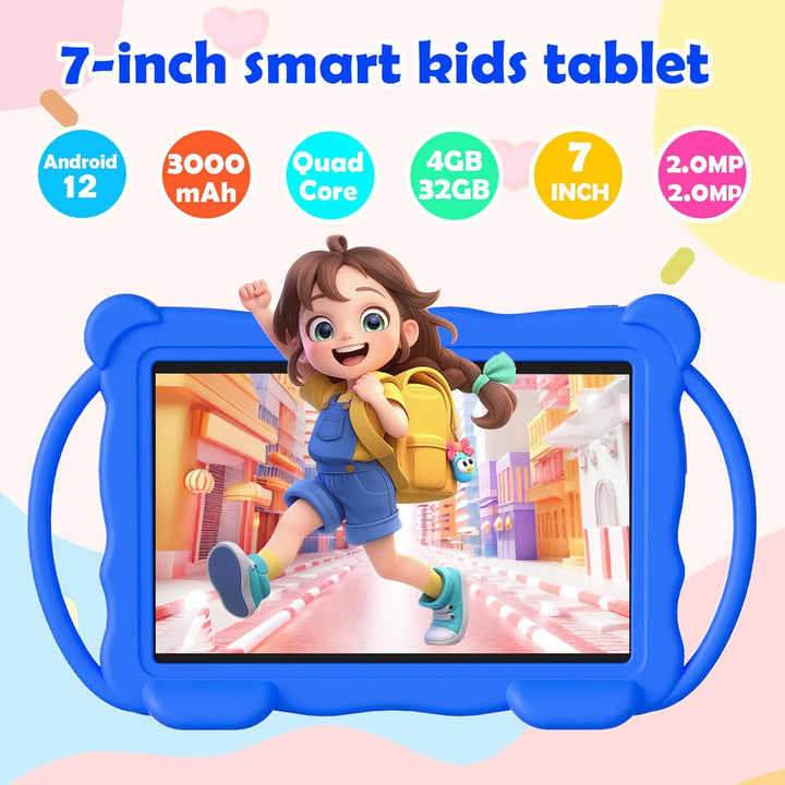 Nyxolaria Tableta infantil de 7 pulgadas para niños, Tableta de apr...