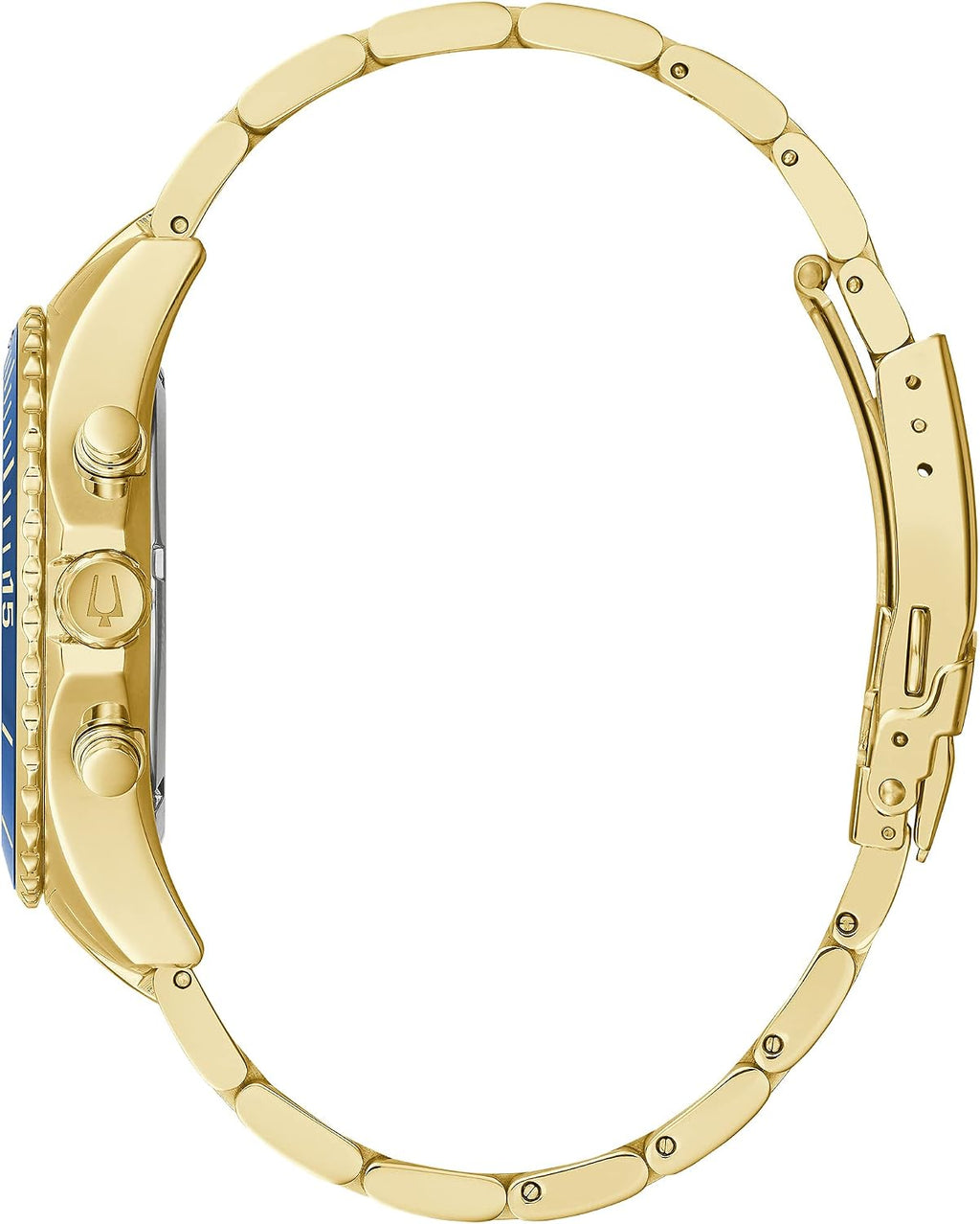 Bulova Reloj deportivo clásico para hombre de 6 manos con cronógrafo de cuarzo, calendario con fecha, manecillas y marcadores luminosos, resistente al agua hasta 100M, 44mm
