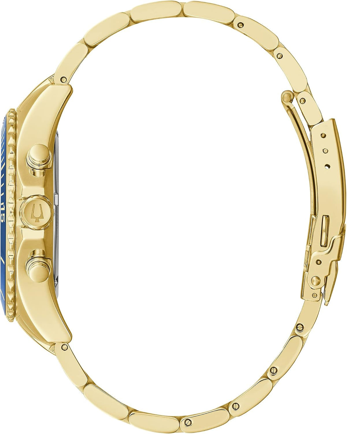 Bulova Reloj deportivo clásico para hombre de 6 manos con cronógrafo de cuarzo, calendario con fecha, manecillas y marcadores luminosos, resistente al agua hasta 100M, 44mm