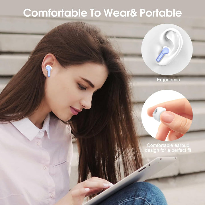 Auriculares inalámbricos, Bluetooth 5.4, estéreo de alta fidelidad,...