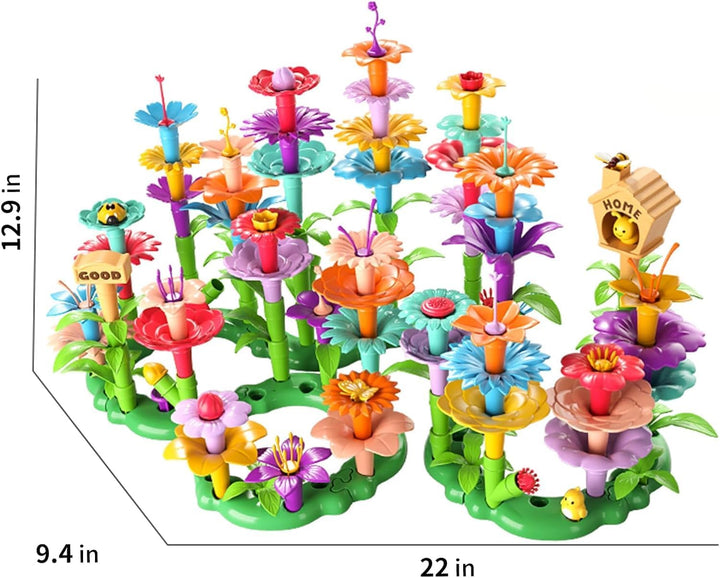 TEMI 138 piezas Juguetes de construcción de jardín de flores para n...