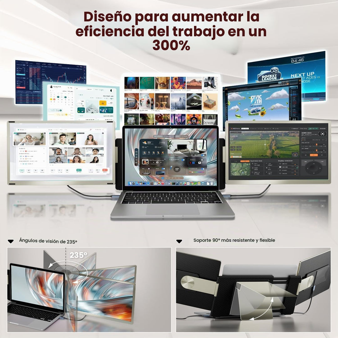 KEFEYA Extensor de pantalla para laptop, monitor portátil de 15.6 p...