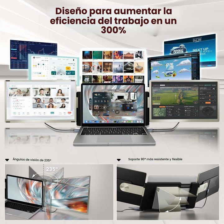KEFEYA Extensor de pantalla para laptop, monitor portátil de 15.6 p...