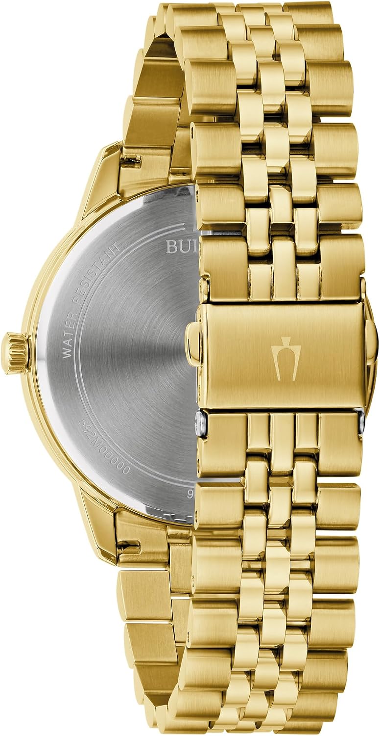 Bulova Reloj de Vestir para Hombre Classic Diamond, Reloj Quartz de 3 Manecillas con Fecha, Correa de Acero Inoxidable, 41mm