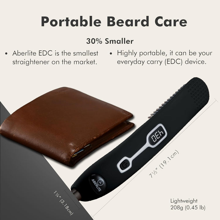 Aberlite EDC - Cepillo profesional para alisar la barba con calefac...