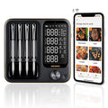 Wireless Meat Thermometer con 4 Probes, INKBIRD WiFi Meat Thermometer Digital Wireless para Rotisserie Grill Oven,Unlimited Range Dishwasher Waterproof Bluetooth Thermometer para iOS & Android