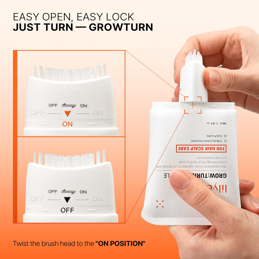 lilyeve GROWTURN Suero de Crecimiento Capilar con Cepillo Integrado...