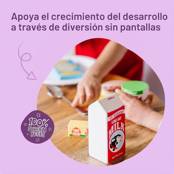 Melissa &amp; Doug, conjunto de alimentos de nevera, Anaranjado | 9...