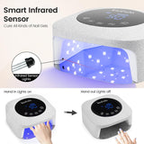 Lavinda Lámpara de uñas LED UV de 54W, secador de uñas inalámbrico...