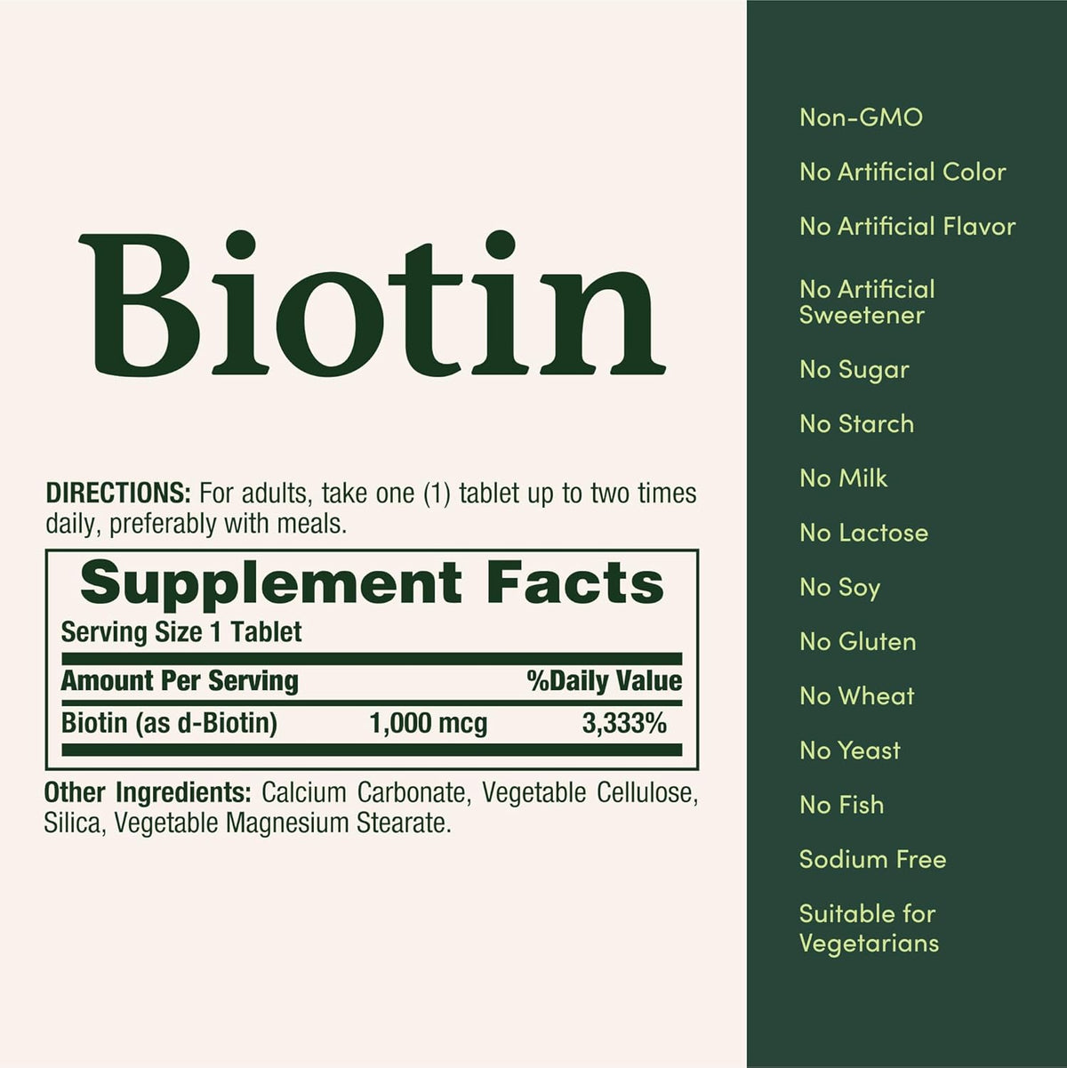 Nature's Bounty Biotina, Apoya el metabolismo para la energía y...