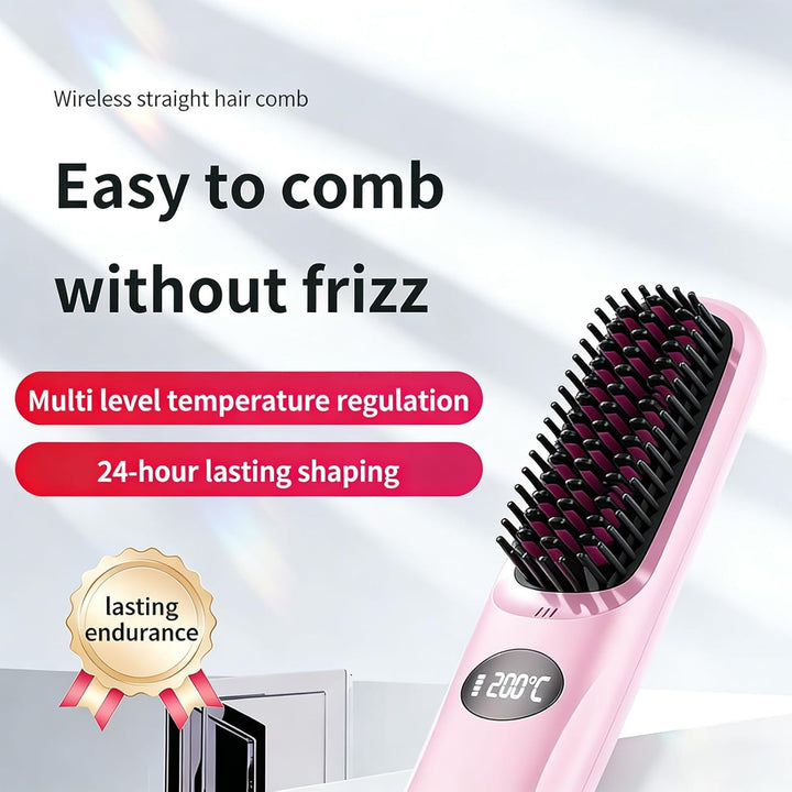 Go Brush Pro 2026 Cepillo alisador de cabello inalámbrico, mini ali...