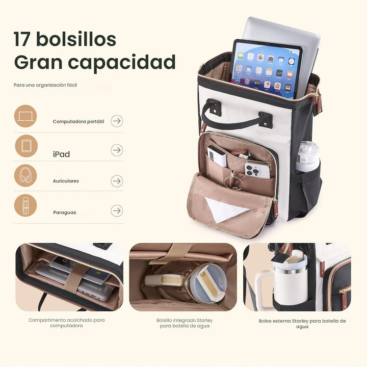 LOVEVOOK Mochila para laptop para mujer, bolsa de trabajo con bolsi...
