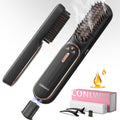 CONLWIN - Cepillo alisador de pelo inalámbrico portátil S03, Black