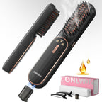 CONLWIN - Cepillo alisador de pelo inalámbrico portátil S03, Pink