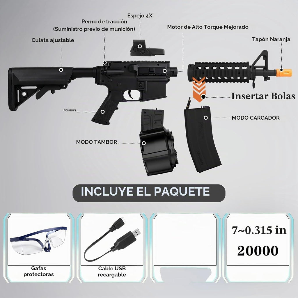 Juguetes de gel, juegos automáticos para exteriores de 120 pies, a partir