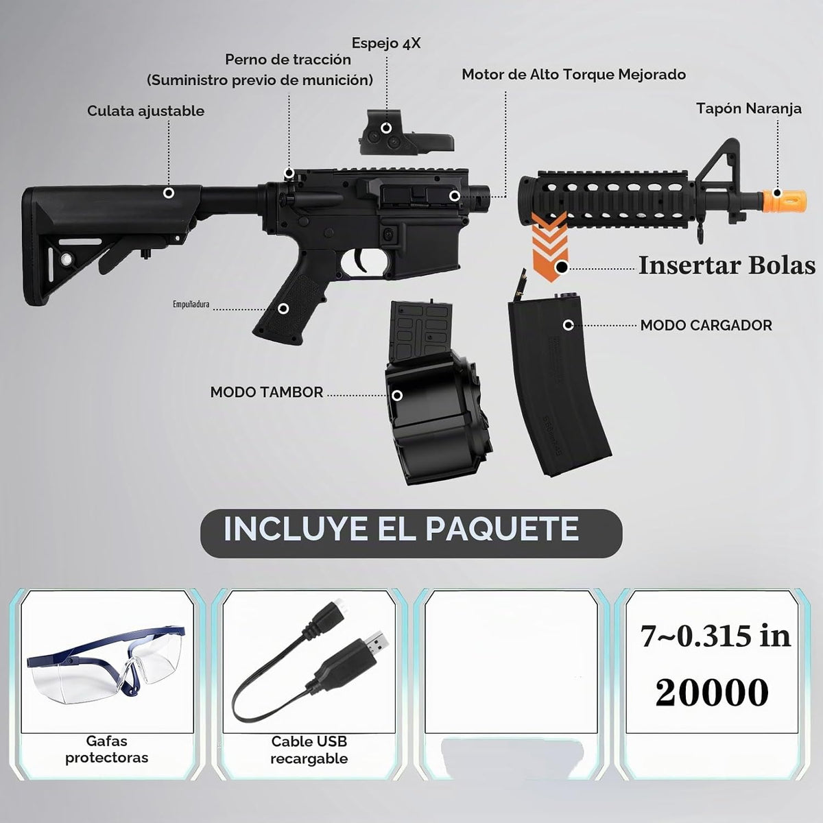 Juguetes de gel, juegos automáticos para exteriores de 120 pies, a partir