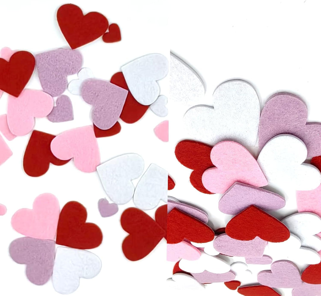 IFKEGON 288 calcomanías de corazón de fieltro formas