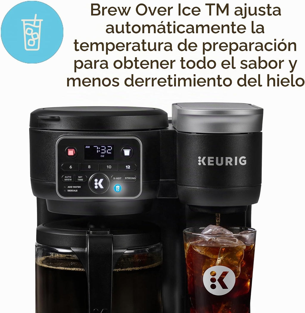Keurig K-Duo - Cafetera caliente y helada de una sola porción y jarra